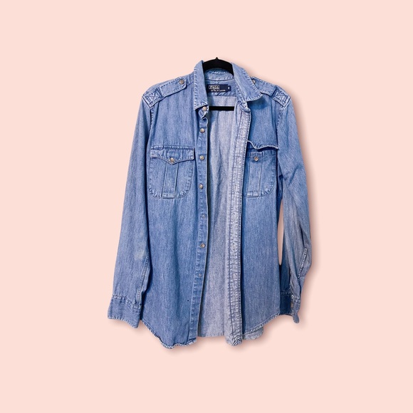 Polo Ralph Lauren Other - Heavy Vintage Ralph Lauren Denim Shirt with Front Chest Pockets
